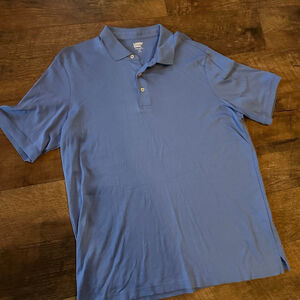 Men's Lands' End Blue Polo Shirt XLT